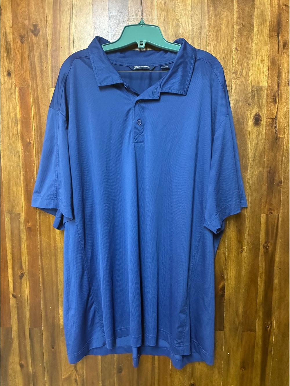 Cutter & Buck Mens 3XL Blue Performance Polo Shirt Golf Gorpcore Big & Tall